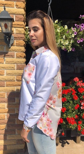 Стильная Блуза Цветы 5028,1, фото 1