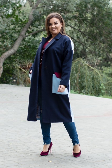  Дизайнерське жіноче пальто 03867, фото 1