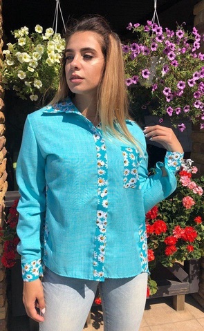 Стильная Блуза Цветы 5028,36, фото 1